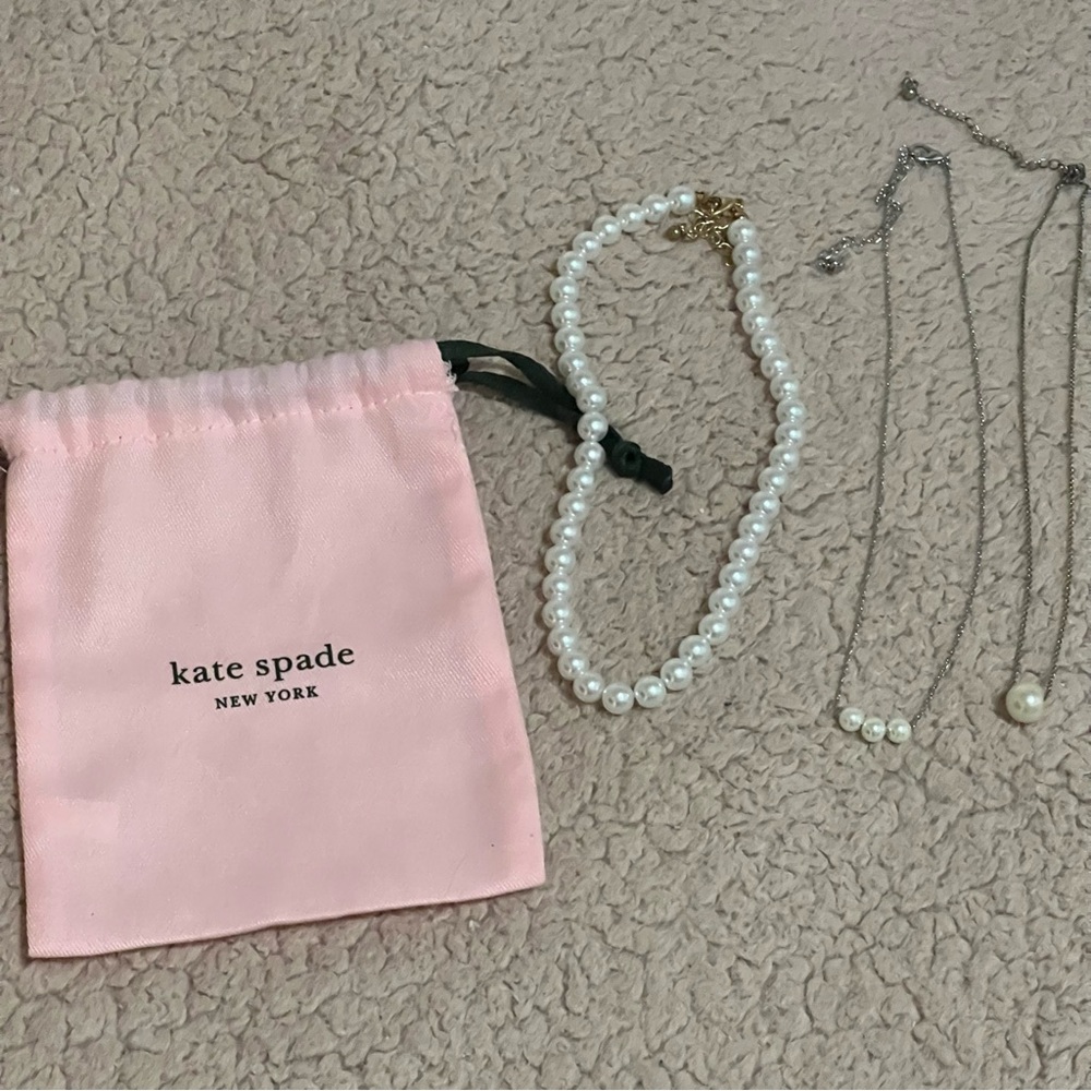 Nordstrom Pearl and Silver Necklace Set